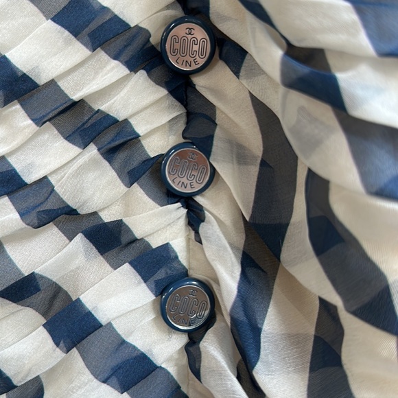 Chanel 2008 Resort Collection Silk Stripe Midi Dress - Picture 6 of 9